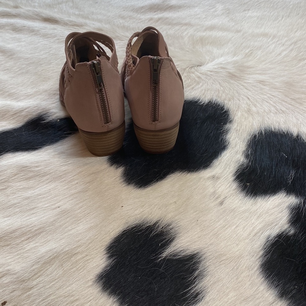 Anthropologie Dusty Rose Braided Ankle Booties - Picture 8 of 9